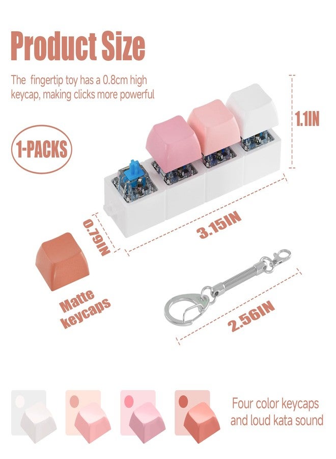 mintcaps Keyboard Fidget Toy - Keyboard Clicker with LED Light Fidget Keyboard Keychain Fidget Toy Stress Relief Keyboard Fidget Clicker - Image 2